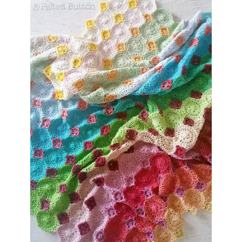 Lightfall Blanket | Crochet Pattern | Felted Button