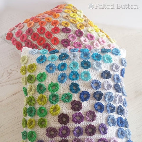 Afremov Pillow | Crochet Pattern | Felted Button