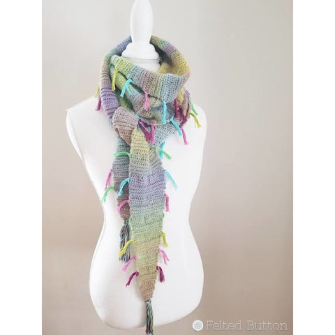 Find Your Tribe Scarf | Crochet Pattern | Felted Button