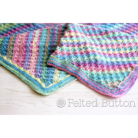 Spring into Summer Blanket | Crochet Pattern | Felted Button