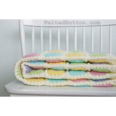 Puffy Patch Quilt | Crochet Pattern | Felted Button