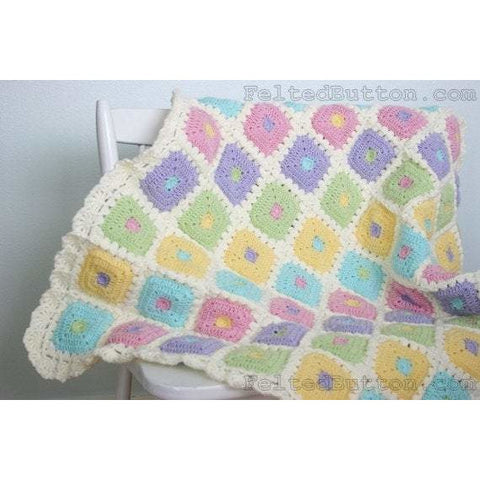 Puffy Patch Quilt | Crochet Pattern | Felted Button
