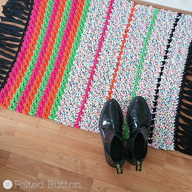 All Sorts Rug Free Crochet Pattern – Felted Button