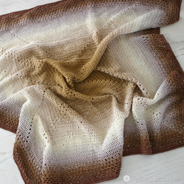 Caramel Whirl Blanket -- Free Crochet Pattern