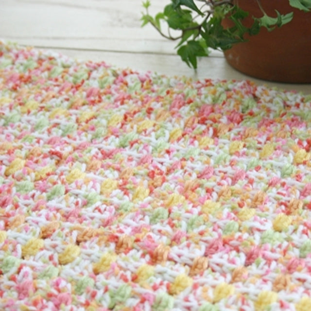 Pastel Dit Dah Blanket, crochet pattern by Susan Carlson of Felted Button | Colorful Crochet Patterns