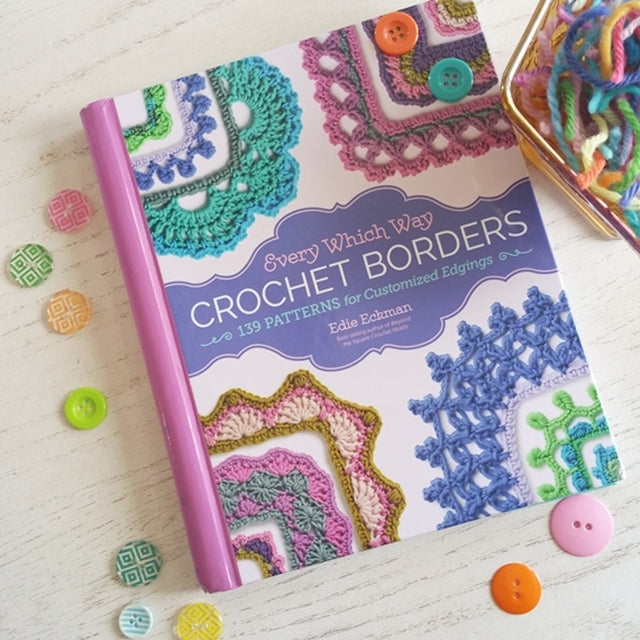 Every Which Way Crochet Borders by Edie Eckman, free crochet border from book on blog by Susan Carlson | Felted Button | Colorful Crochet Patterns