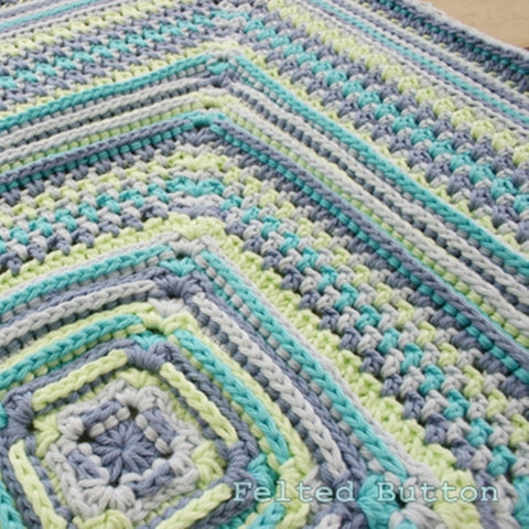 Breath of Heaven Blanket | Crochet Pattern | Felted Button