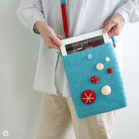 Cross-body Bag | Crochet Pattern | Felted Button