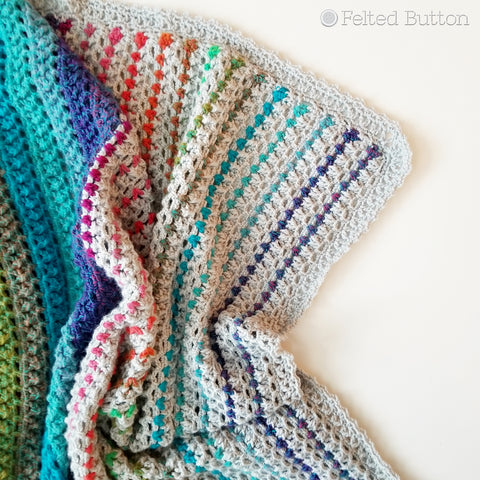 Elan Blanket | Crochet Pattern | Felted Button