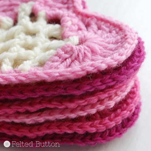 From the Heart Bunting | Crochet Pattern | Felted Button