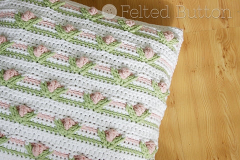 Little Dutch Girl PIllow | Crochet Pattern | Felted Button