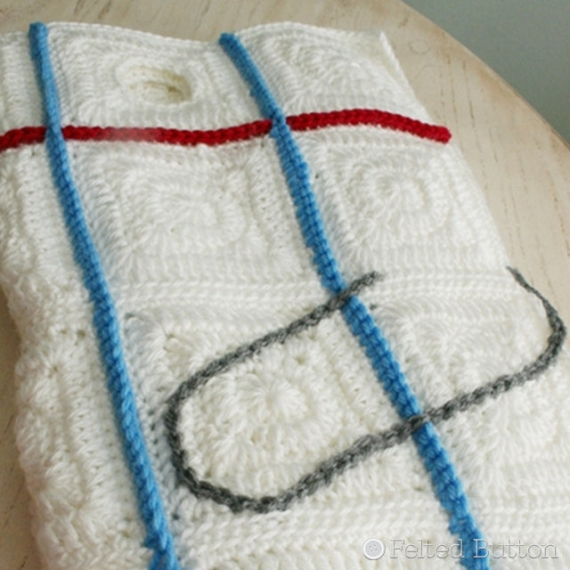 Love Notes Blanket | Crochet Pattern | Felted Button