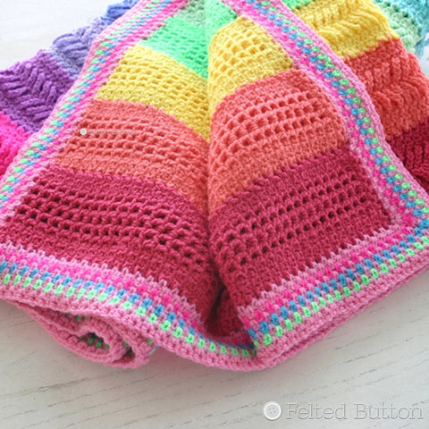 Plaited Throw | Crochet Pattern | Felted Button