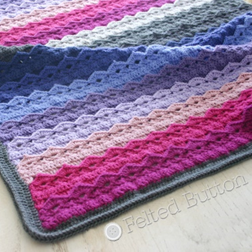 Royal Icing Blanket | Crochet Pattern | Felted Button