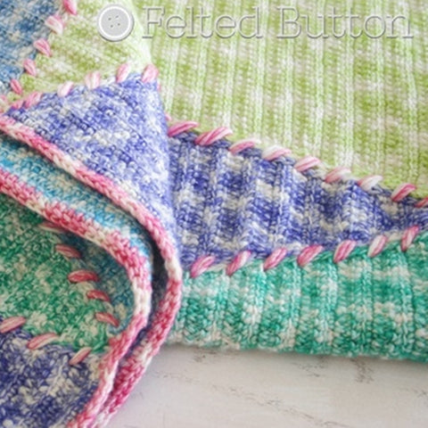 Sally Blanket | Crochet Pattern | Felted Button