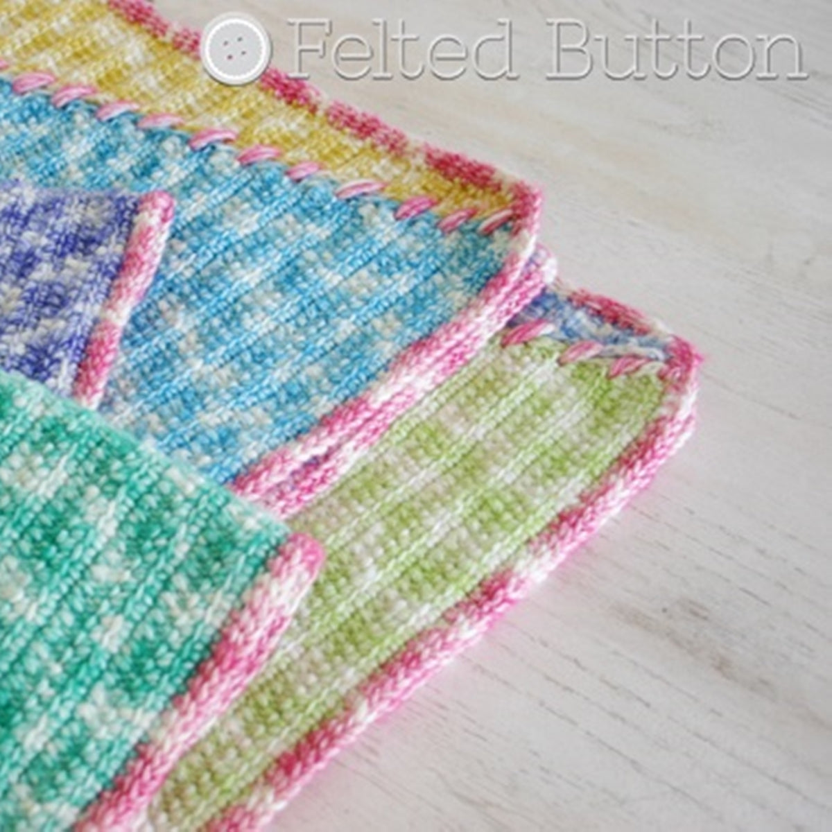 Sally Blanket | Crochet Pattern | Felted Button