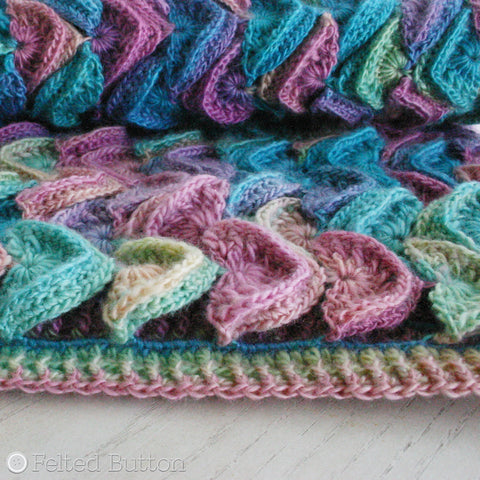 Sea Song Blanket | Crochet Pattern | Felted Button