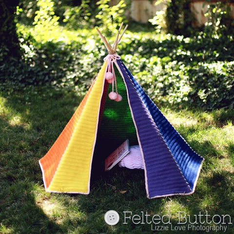 Toddler Teepee | Crochet Pattern | Felted Button