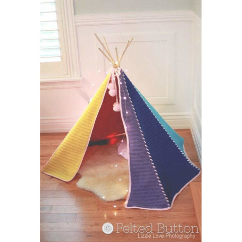 Toddler Teepee | Crochet Pattern | Felted Button