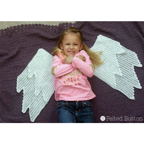 Embraced by Angels Blanket | Crochet Pattern | Felted Button