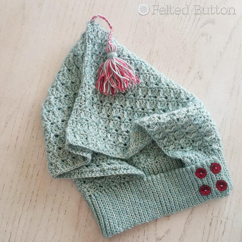 Petrichor Hood | Crochet Pattern | Felted Button