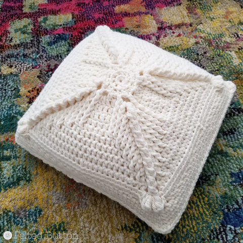 Asanas Pillow | Crochet Pattern | Felted Button