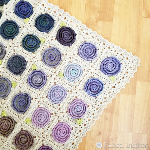 Sweven Throw | Crochet Pattern | Felted Button