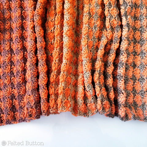 Duo Shawl | Crochet Pattern | Felted Button
