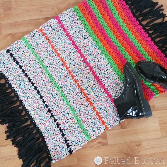 All Sorts Rug | Crochet Pattern | Felted Button