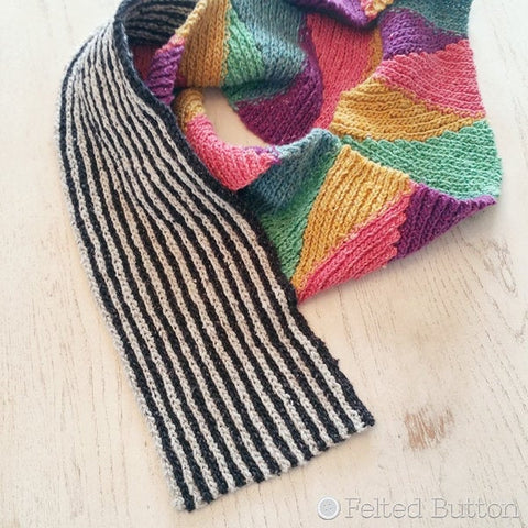 Long and Short Scarf | Crochet Pattern | Felted Button