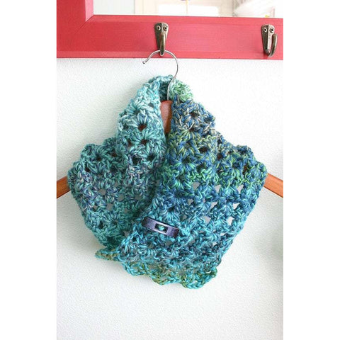 Sea Ice Cowl & Mittens | Crochet Pattern | Felted Button