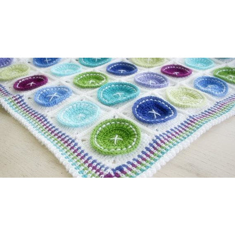Bright as a Button Blanket | Crochet Pattern | Felted Button