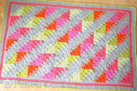 Puzzle Patch Blanket | Crochet Pattern | Felted Button