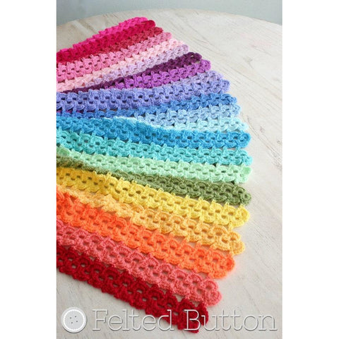 Pansy Parade Blanket | Crochet Pattern | Felted Button