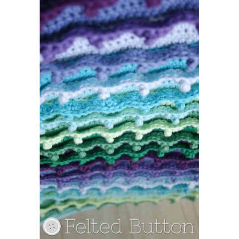 Eventide Blanket | Crochet Pattern | Felted Button