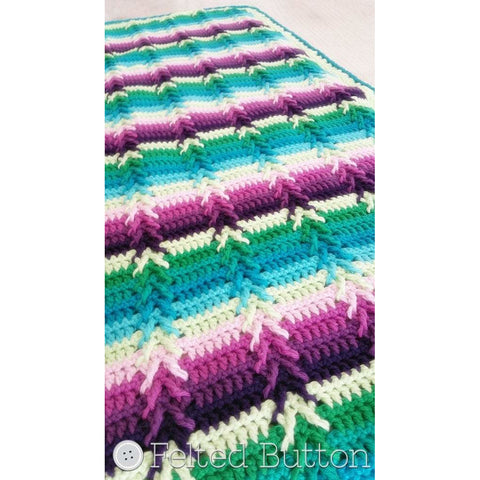 This Way Blanket | Crochet Pattern | Felted Button
