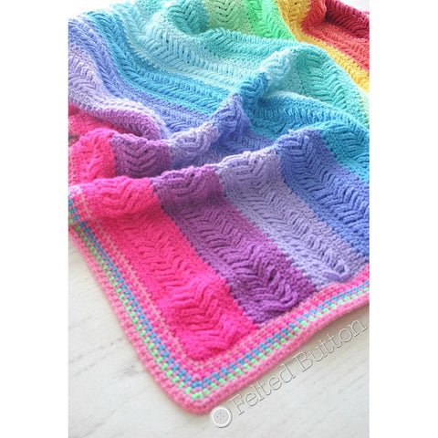 Plaited Throw | Crochet Pattern | Felted Button