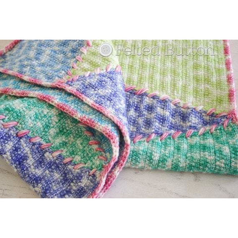Sally Blanket | Crochet Pattern | Felted Button